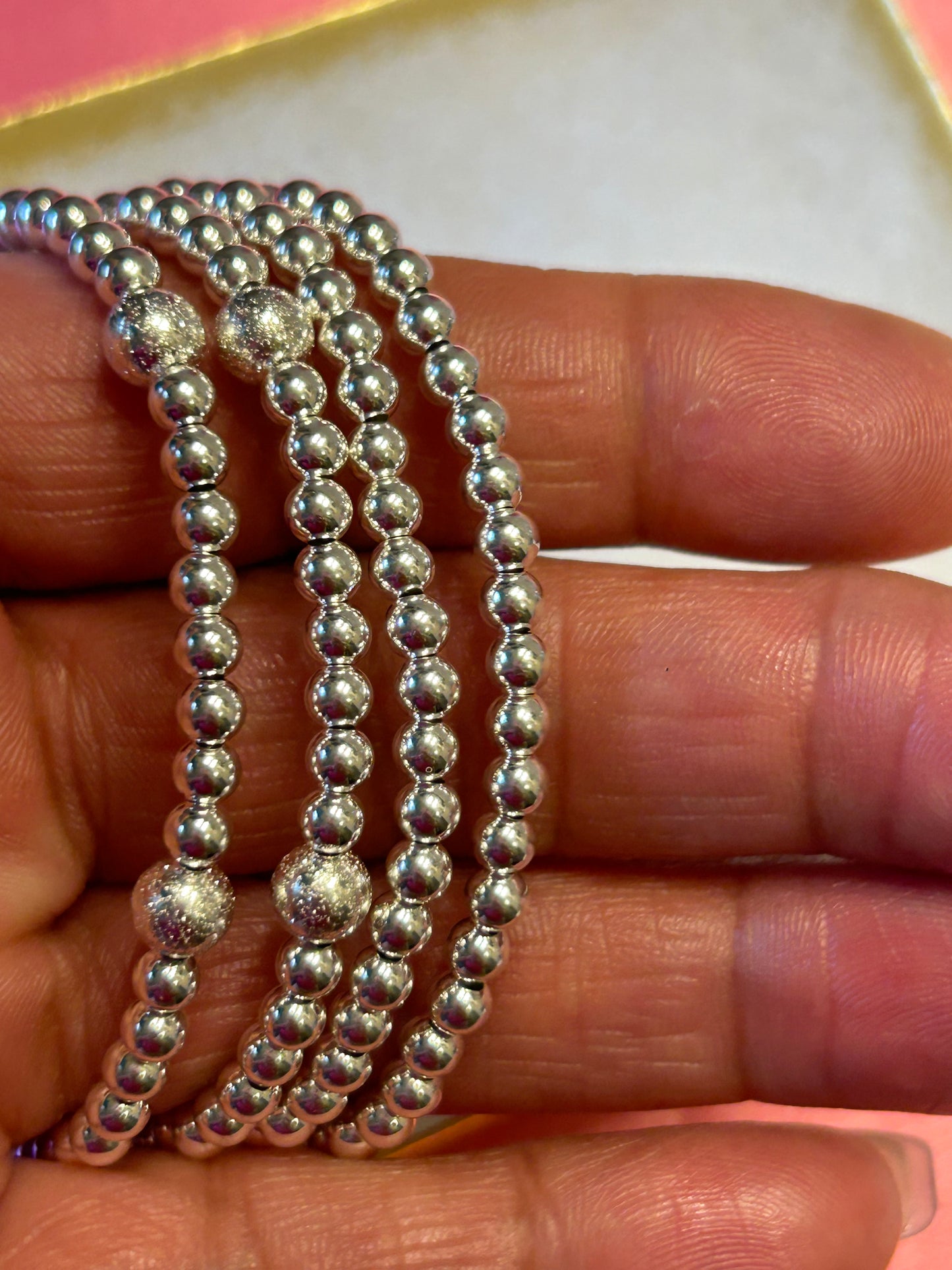 Smooth Gold Ball Bracelet & Necklace 2mm,3mm ,4mm, 5mm, 6mm ( Gold & Silver)