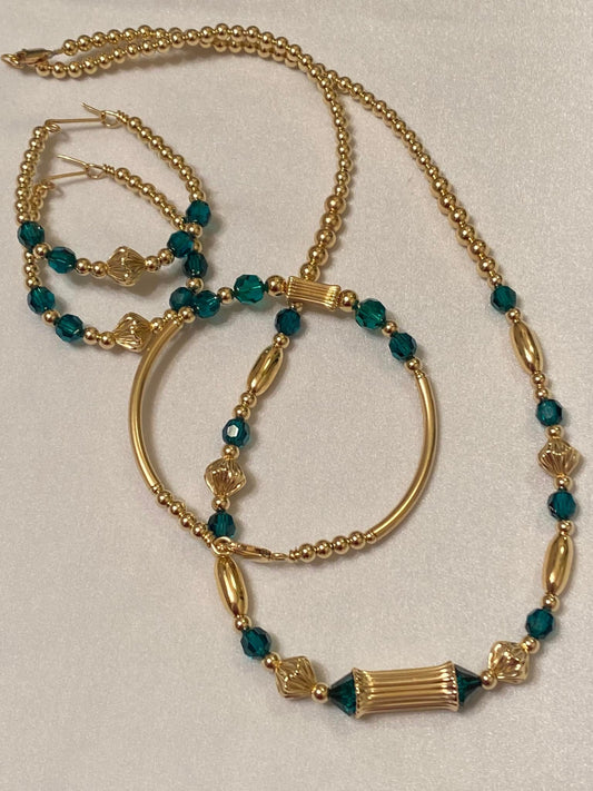 Birthstone Necklace Set (3piece)