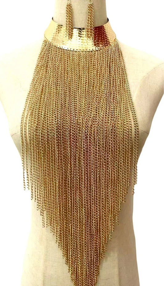 All eyes on me (Statement Necklace) Gold