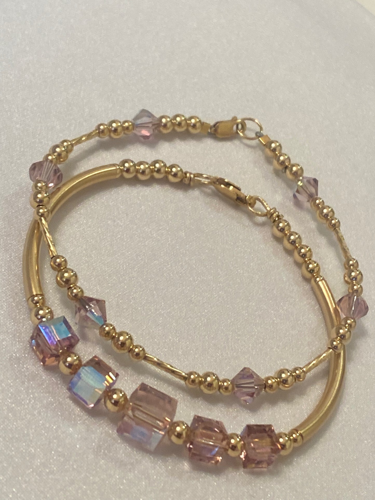 June Bangle & Bracelet Swarovski Crystal Set