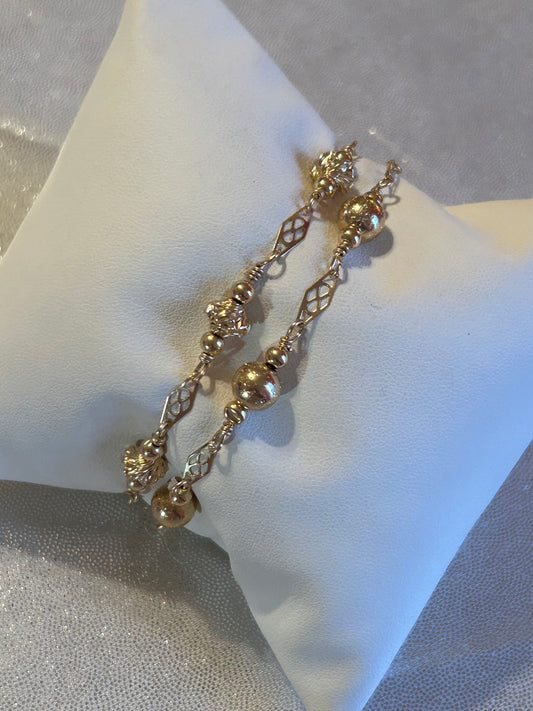 Twist & Ball Plaque Bracelets