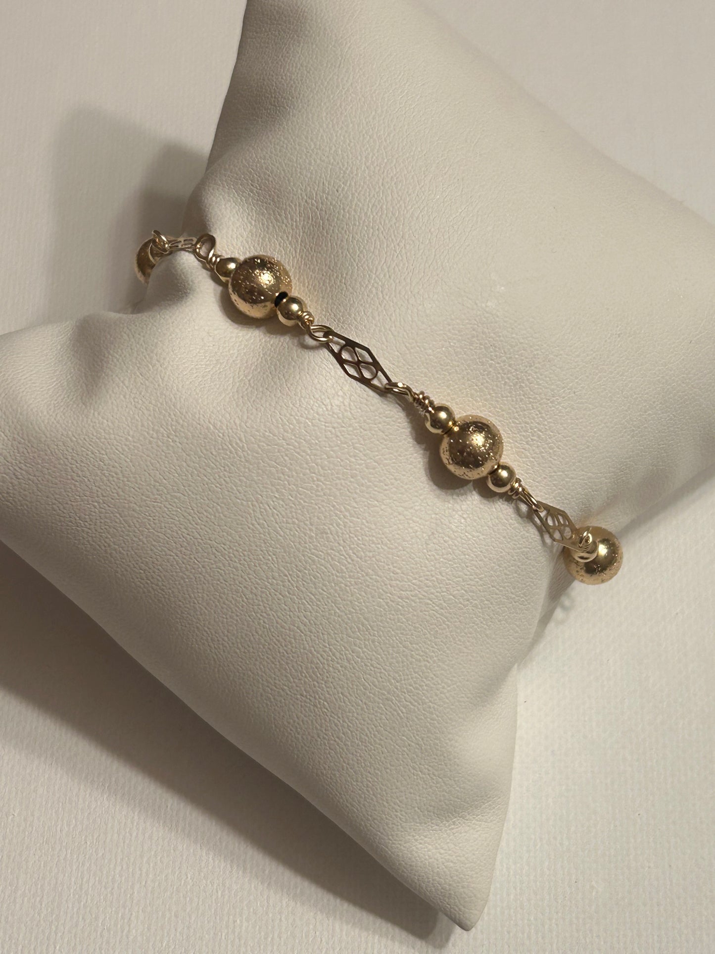 Twist & Ball Plaque Bracelets