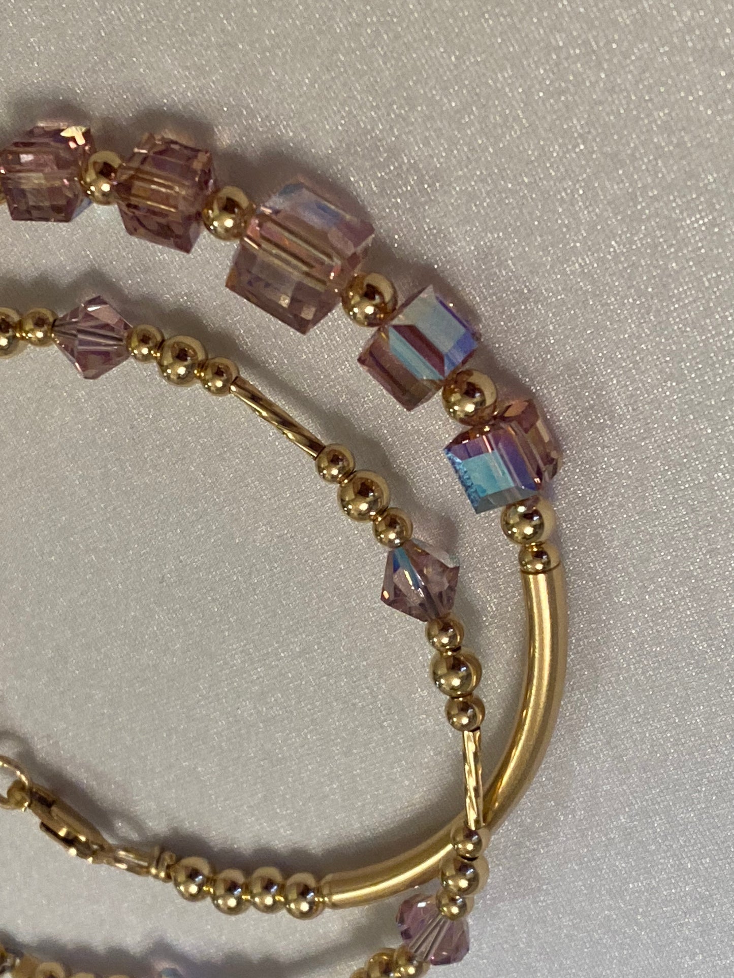 June Bangle & Bracelet Swarovski Crystal Set