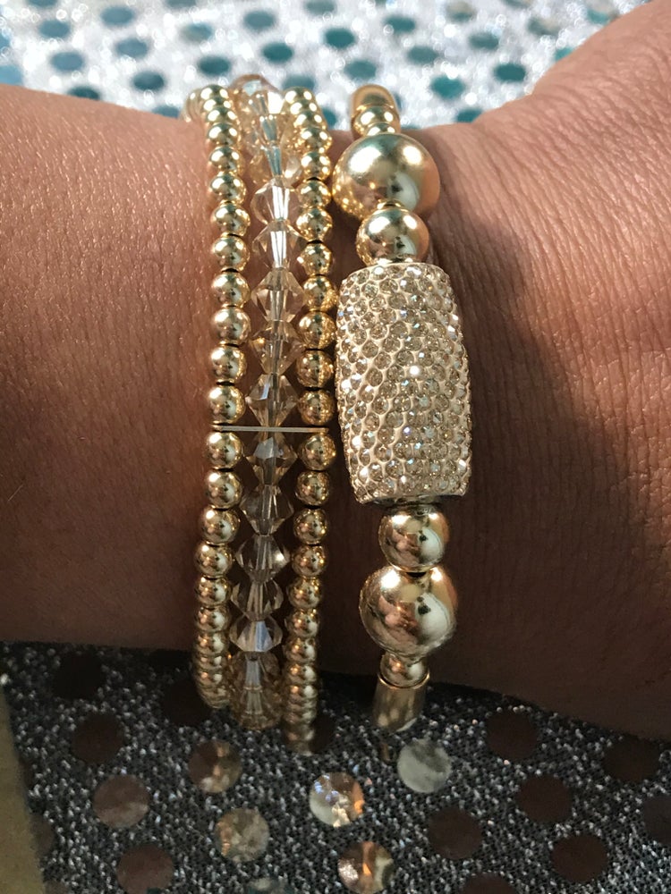 Swarovski Crystal Tennis Bracelet/ Crystal Bangle (set)