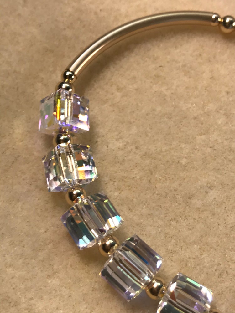 Swarovski AB Crystal Large Square Bangle
