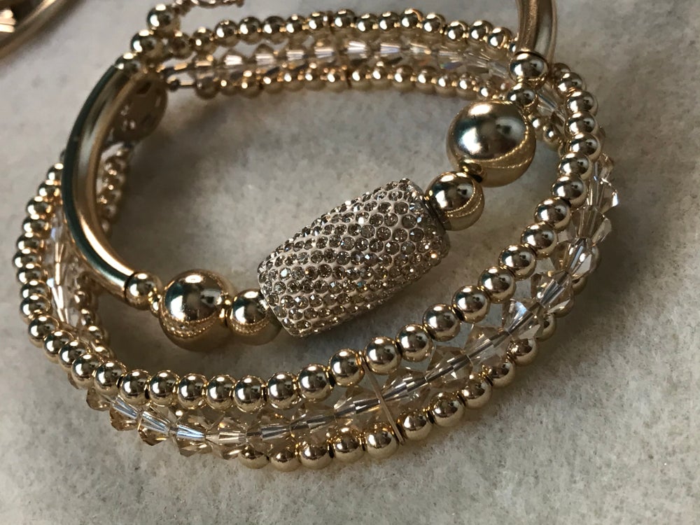 Swarovski Crystal Tennis Bracelet/ Crystal Bangle (set)