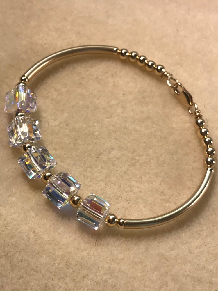 Swarovski AB Crystal Large Square Bangle