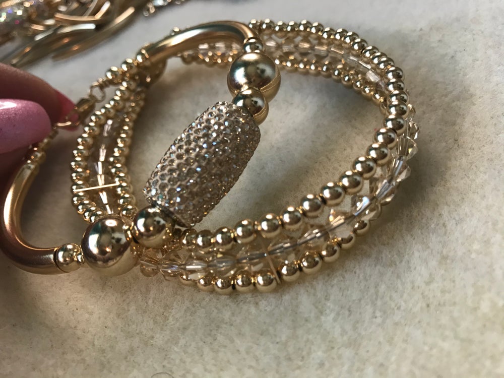 Swarovski Crystal Tennis Bracelet/ Crystal Bangle (set)