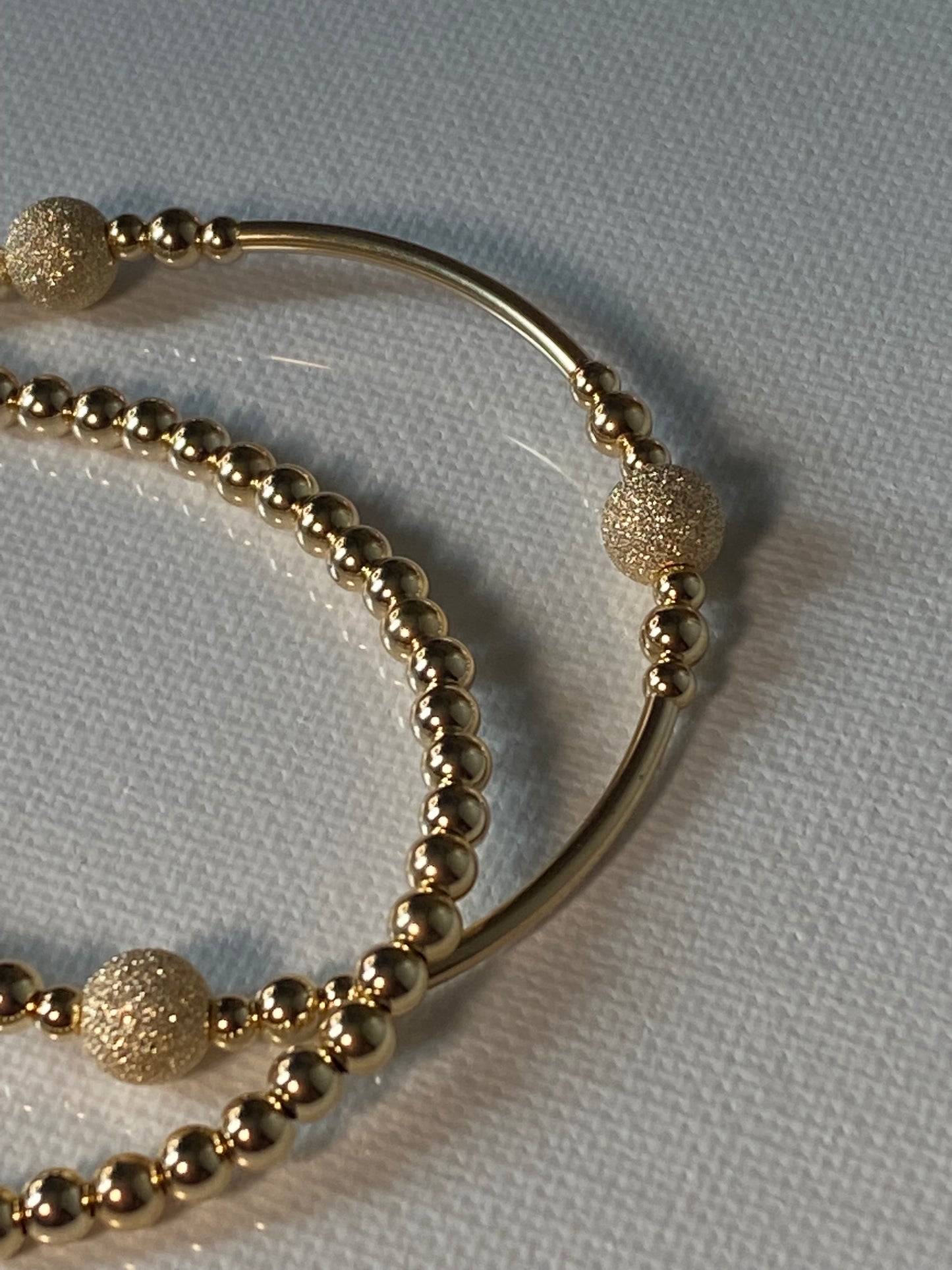 Dust Gold Ball Bracelet Set (2)