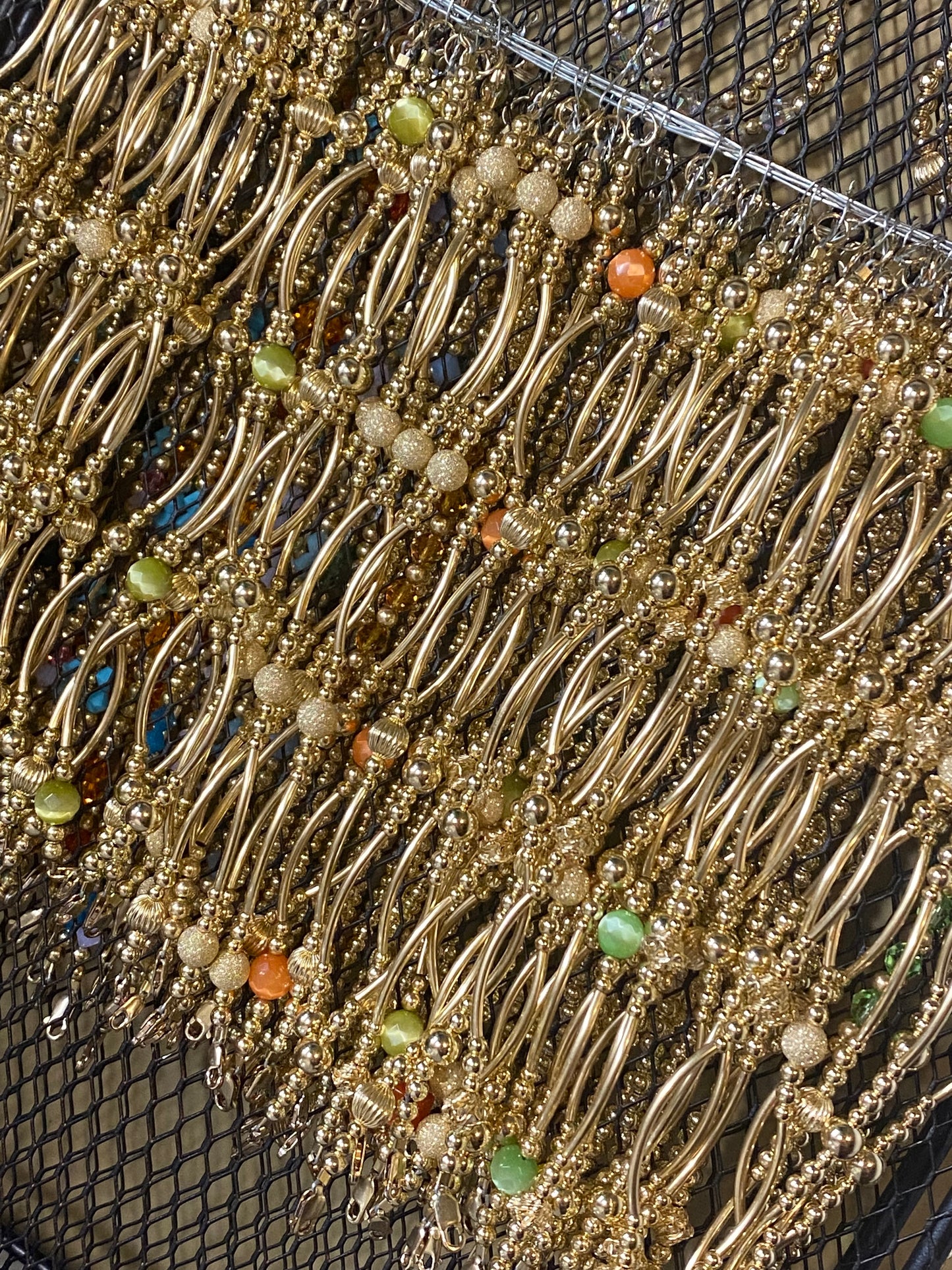 Swarovski Bracelets (2) & Gold Noodle Bangle (1)Bracelet 3piece Set ...#1, #2, #3, #4