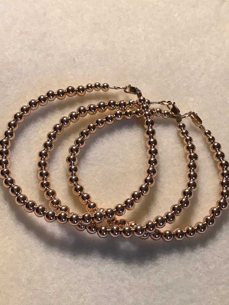 Smooth Gold Ball Bracelet & Necklace 2mm,3mm ,4mm, 5mm, 6mm ( Gold & Silver)