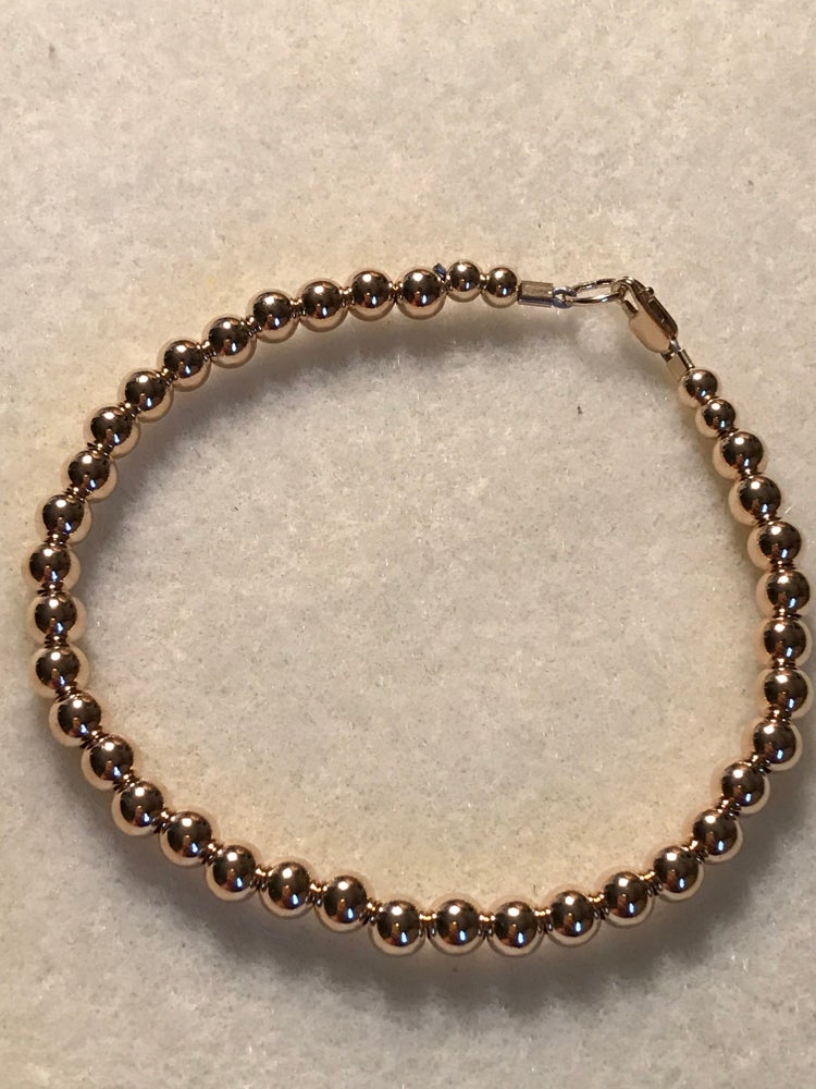 Smooth Gold Ball Bracelet & Necklace 2mm,3mm ,4mm, 5mm, 6mm ( Gold & Silver)
