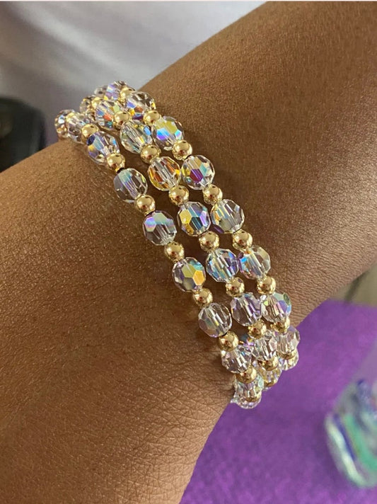 Round  Swarovski Crystal  Bracelet or Anklet (1)