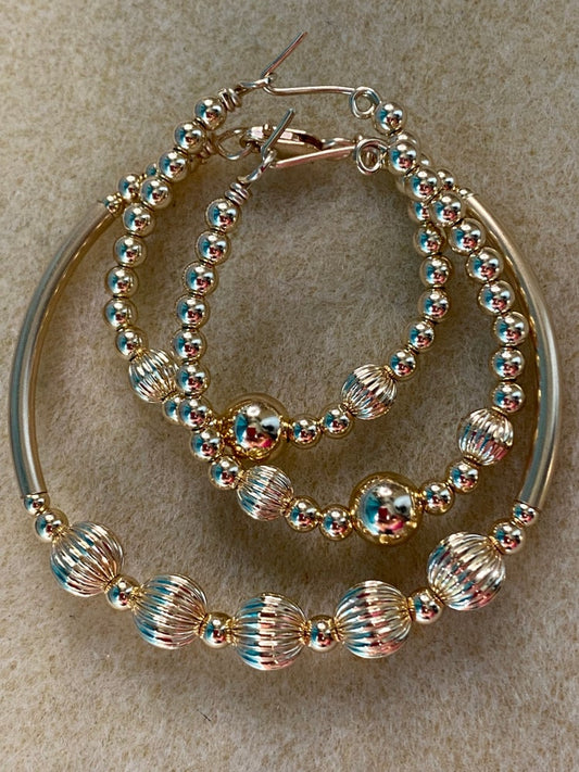 Gold Designer Bangle & Earring (Set)