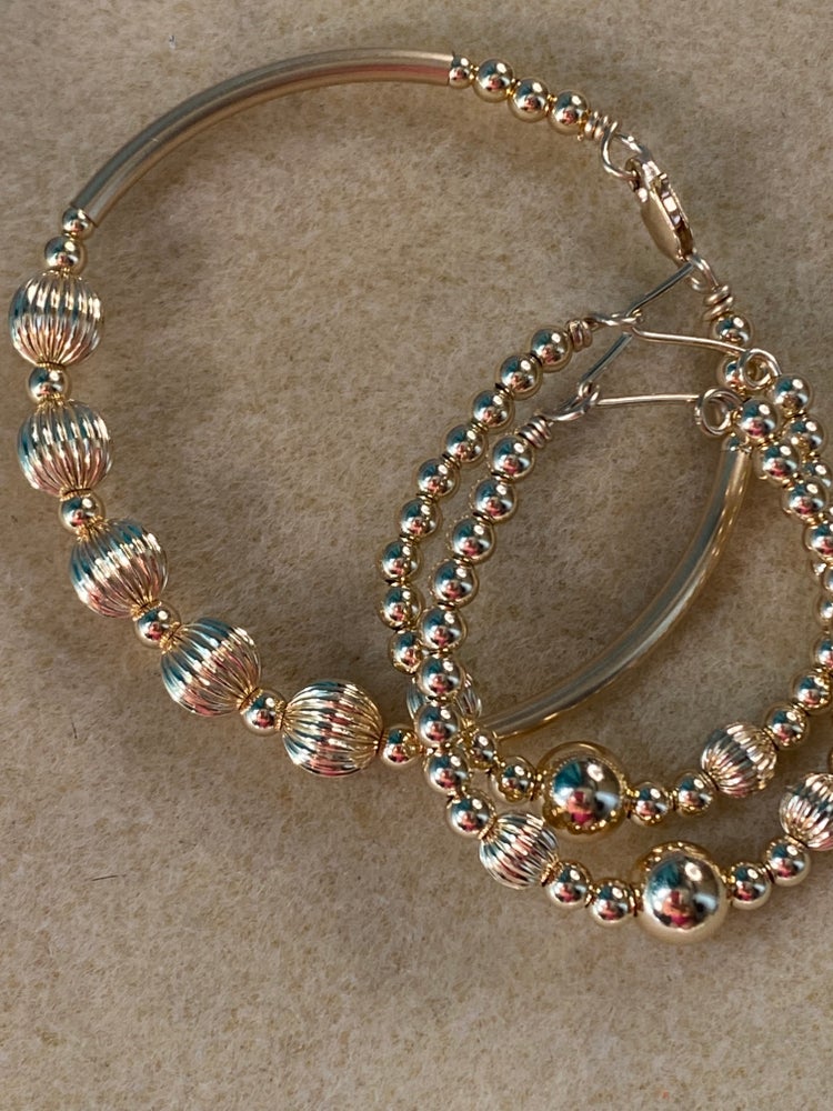 Gold Designer Bangle & Earring (Set)