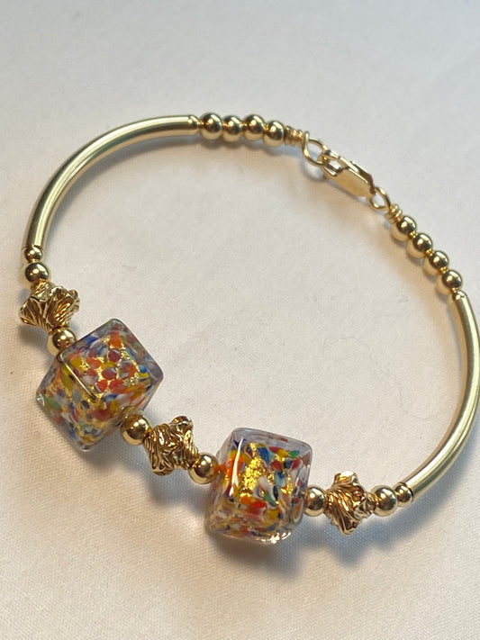 Square Festival Bangle w/a Twist