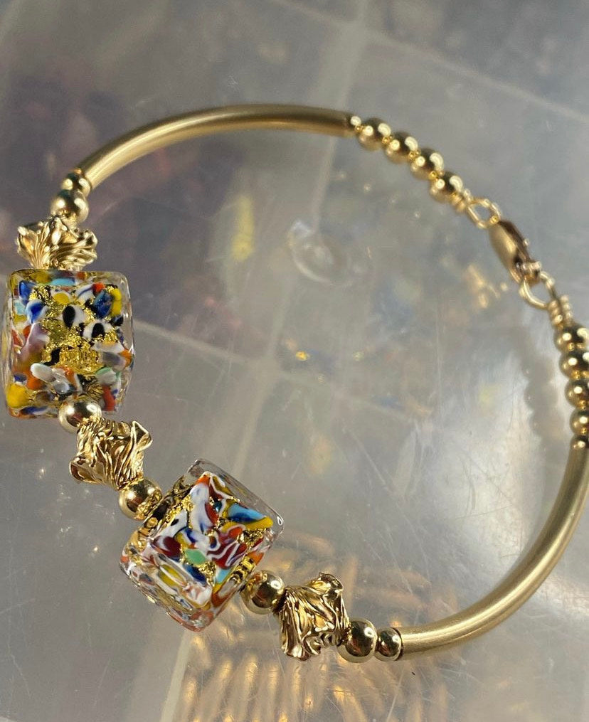 Square Festival Bangle w/a Twist