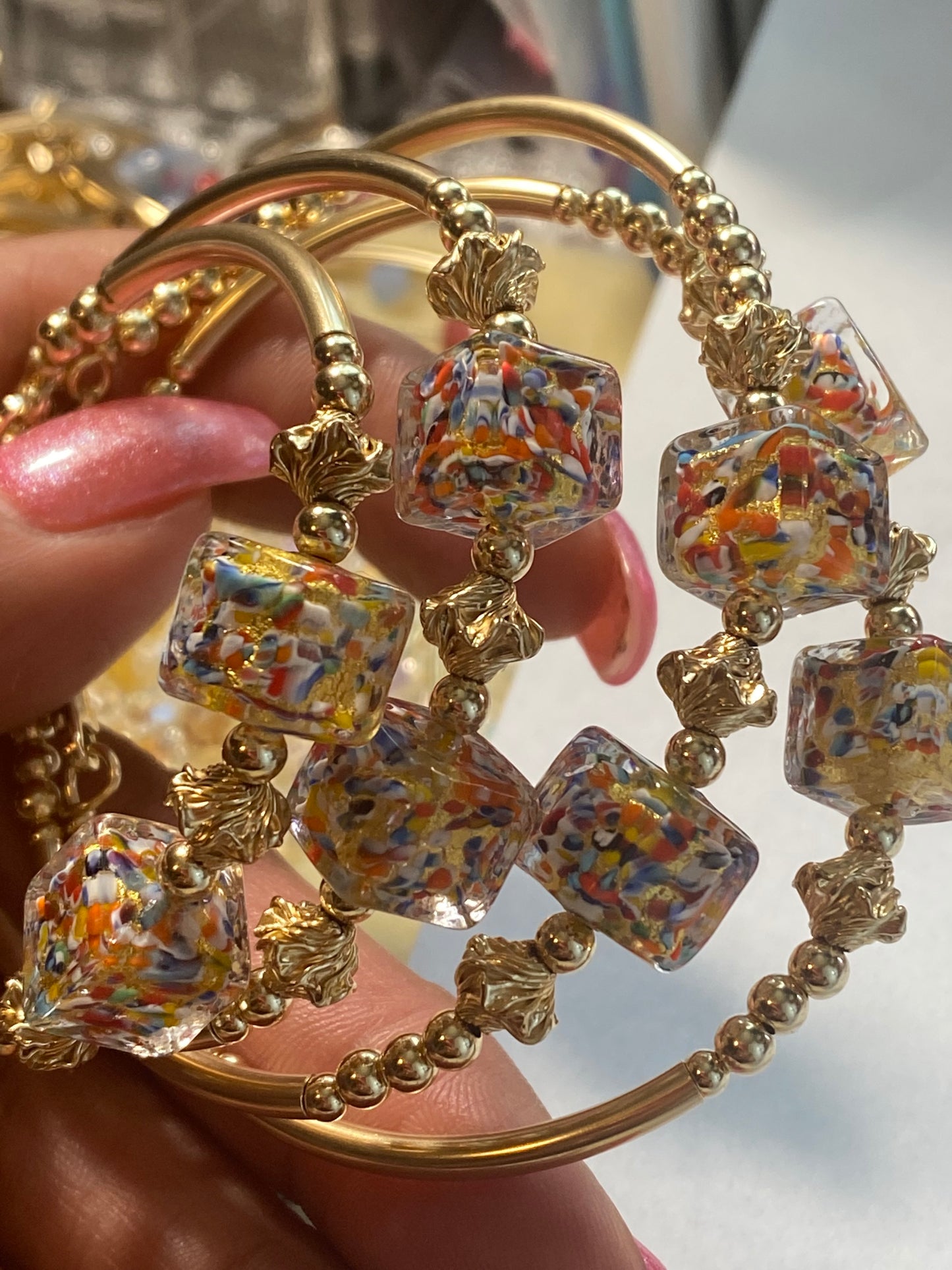 Square Festival Bangle w/a Twist