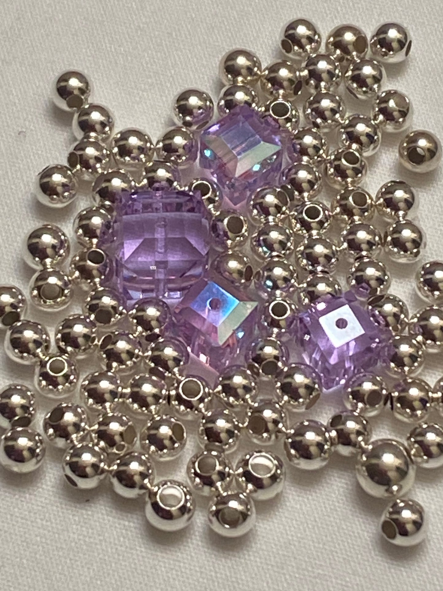 Violet Square Swarovski Crystal Square Bangle/Bracelet Set