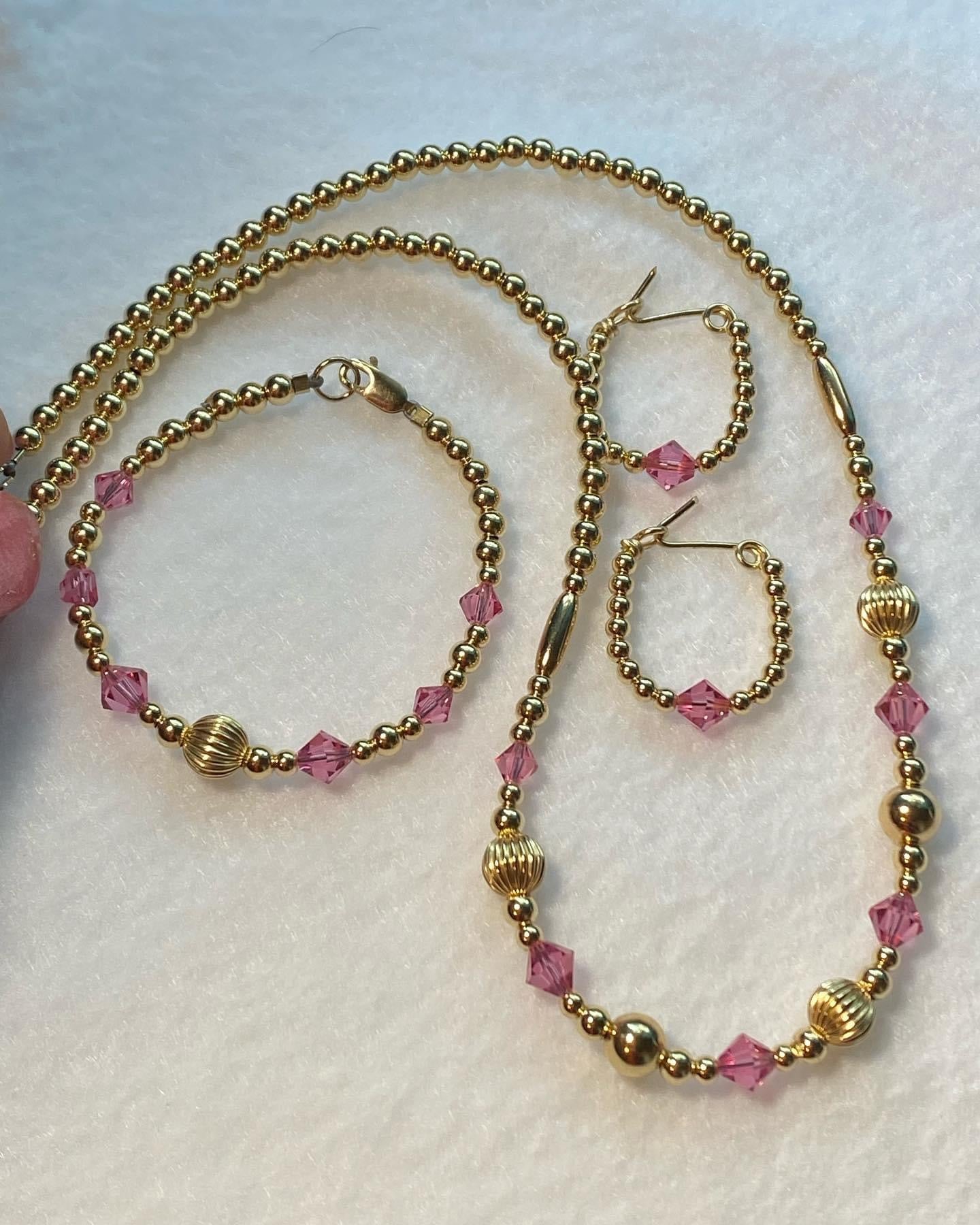 Swarovski Birthstone Crystal Necklace Set (3 Piece) Kids & Adult