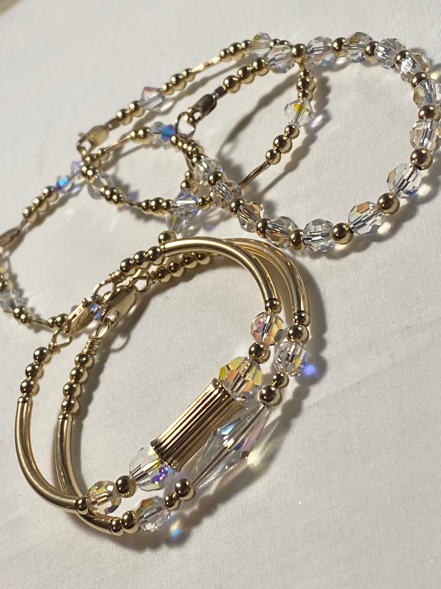 Swarovski Crystal Bracelet & Bangle 5 piece Set