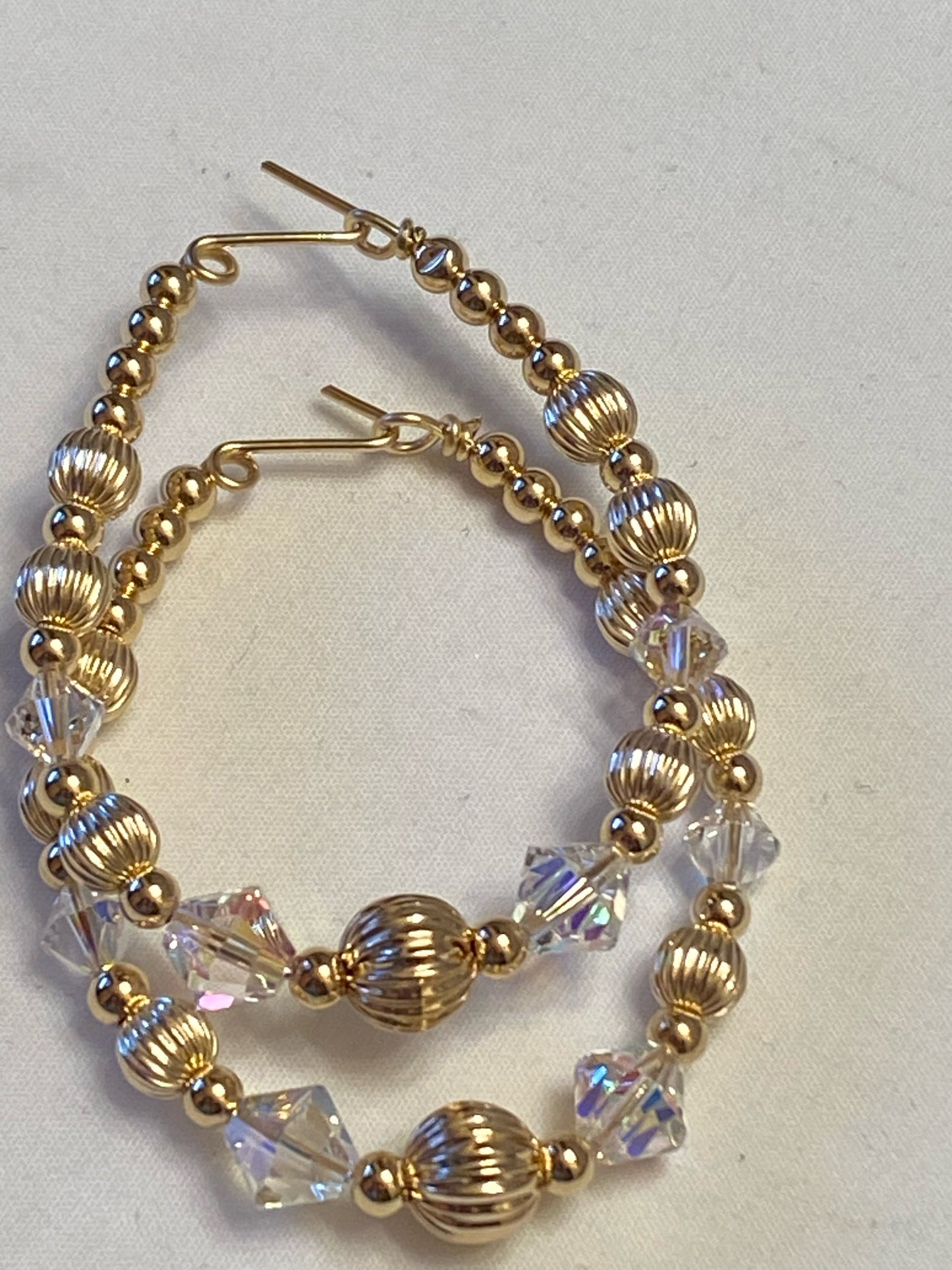 Swarovski Crystal Gold Designer Ball Earrings