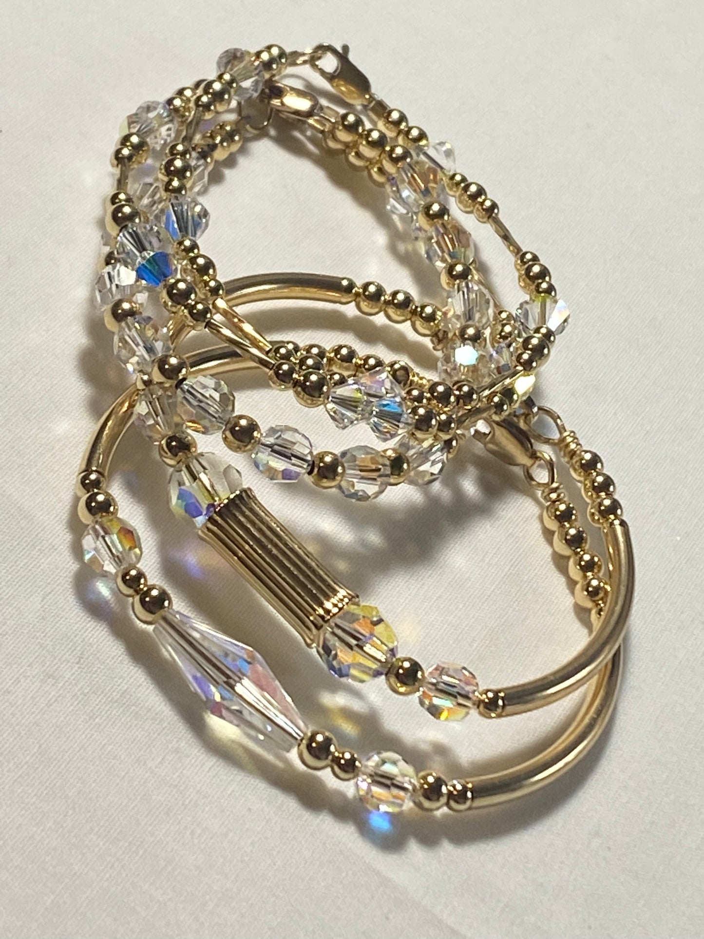 Swarovski Crystal Bracelet & Bangle 5 piece Set
