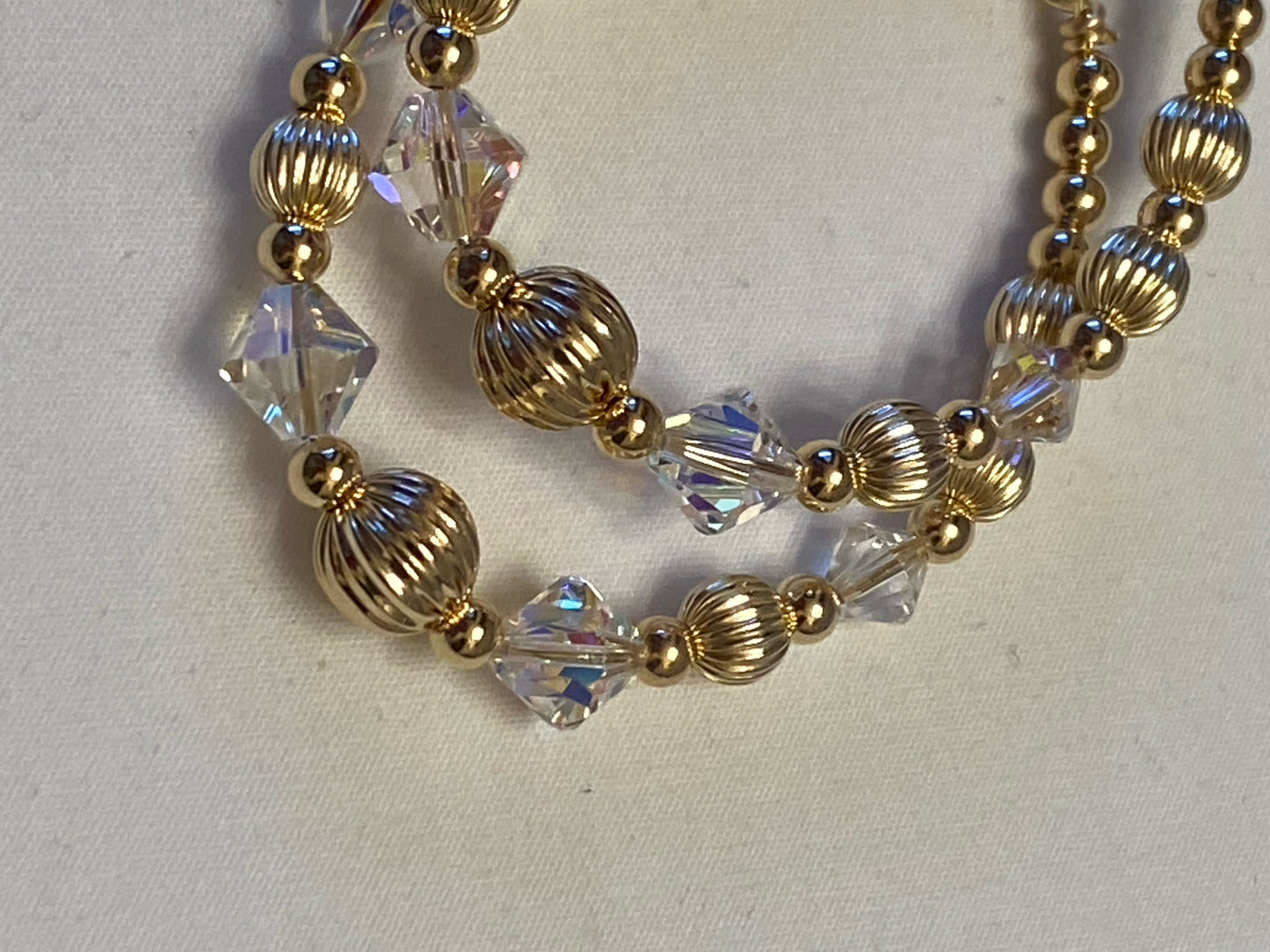 Swarovski Crystal Gold Designer Ball Earrings