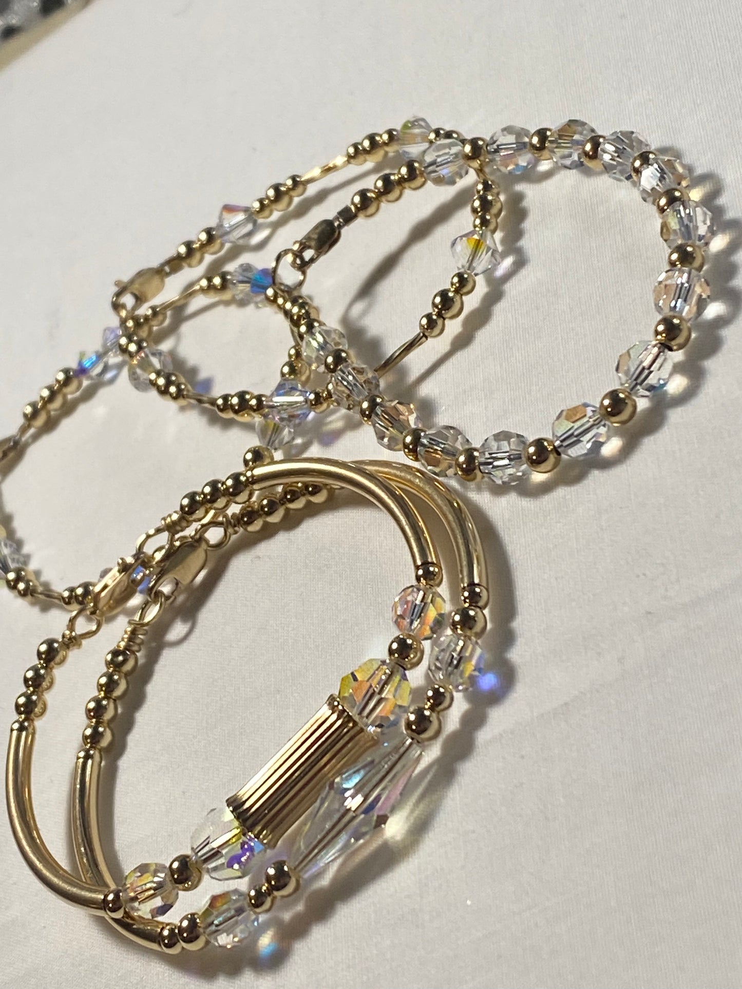Swarovski Crystal Bracelet & Bangle 5 piece Set