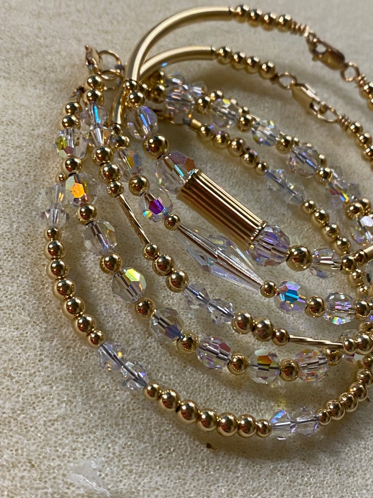 Swarovski Crystal Bracelet & Bangle 5 piece Set
