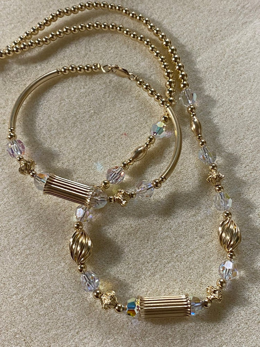 Swarovski Necklace & Bangle Set