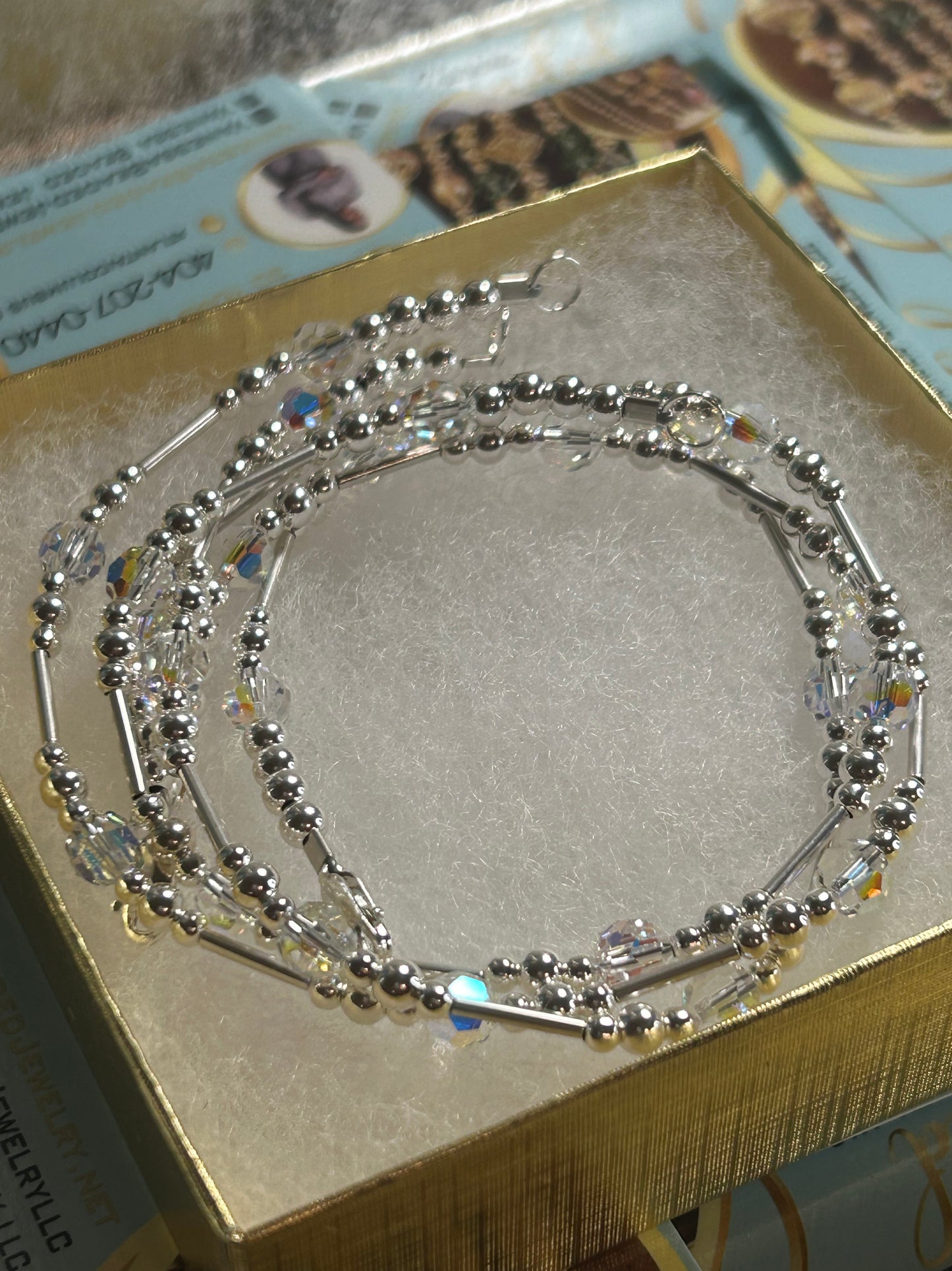 Swarovski Crystal Anklet AB Clear (Gold & Silver)