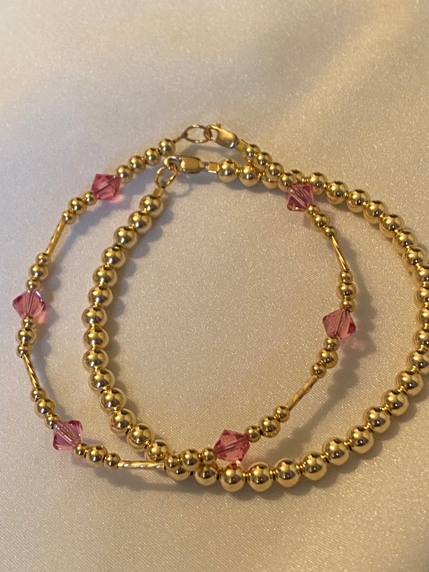 All Gold & Swarovski Crystal Bracelet Set