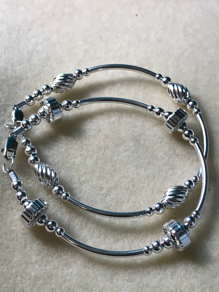 Silver Noodle Bracelets (Set 2)