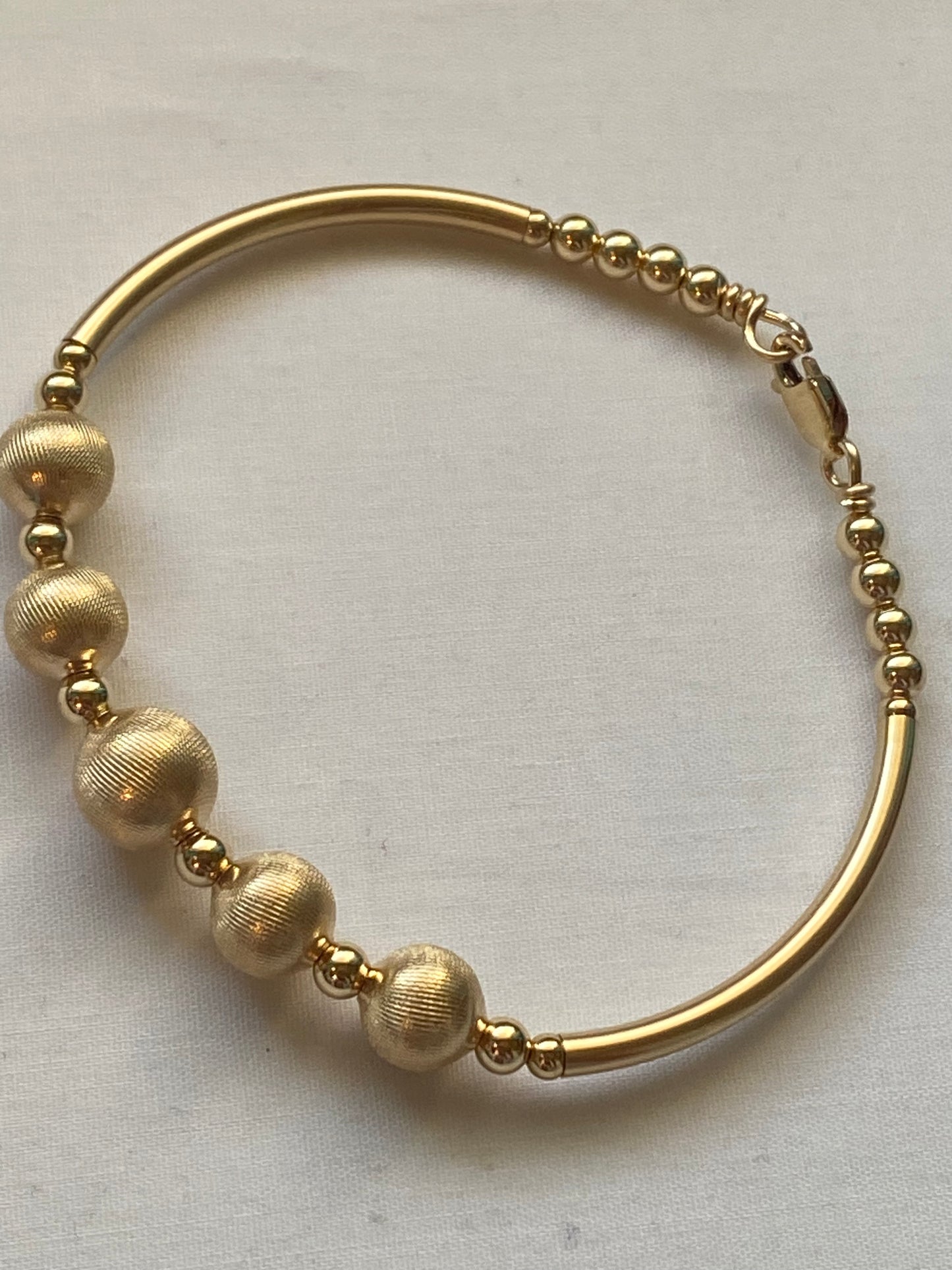 Gold Designer Ball Bangle (1)