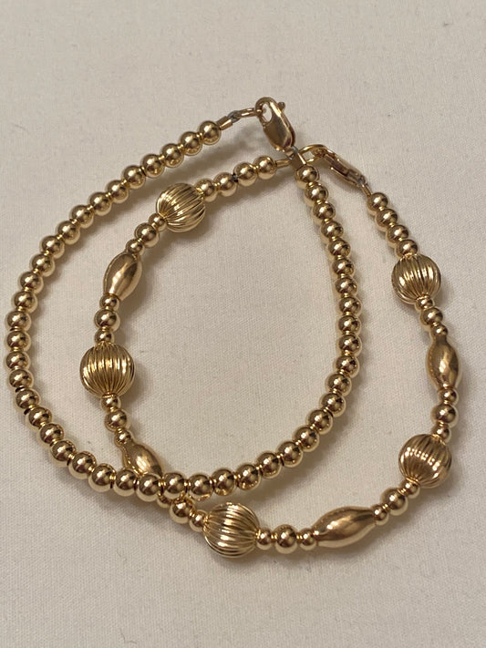 Designer Ball 2 Gold Bracelet  Set