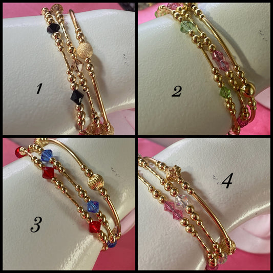 Swarovski Crystal Bracelet & Bangle 5 piece Set