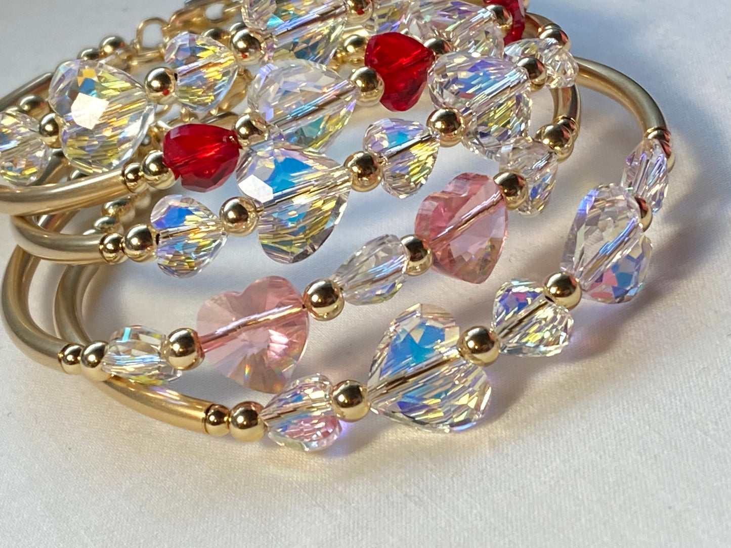 Swarovski Crystal Heart Bangle ( 3 Colors)