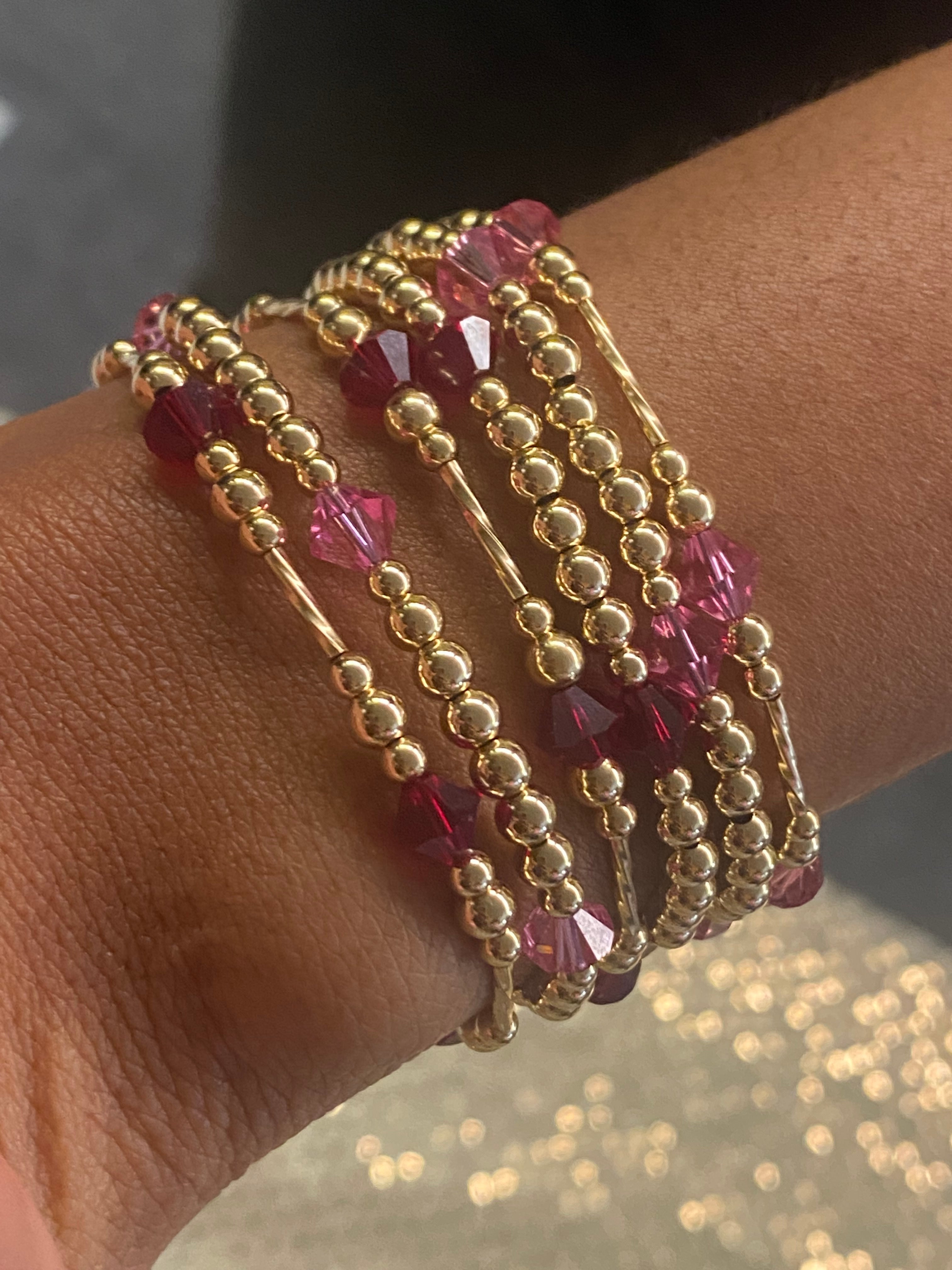 Sparkling Crystal Birthstone Bracelets – Blackberry Designs Jewelry