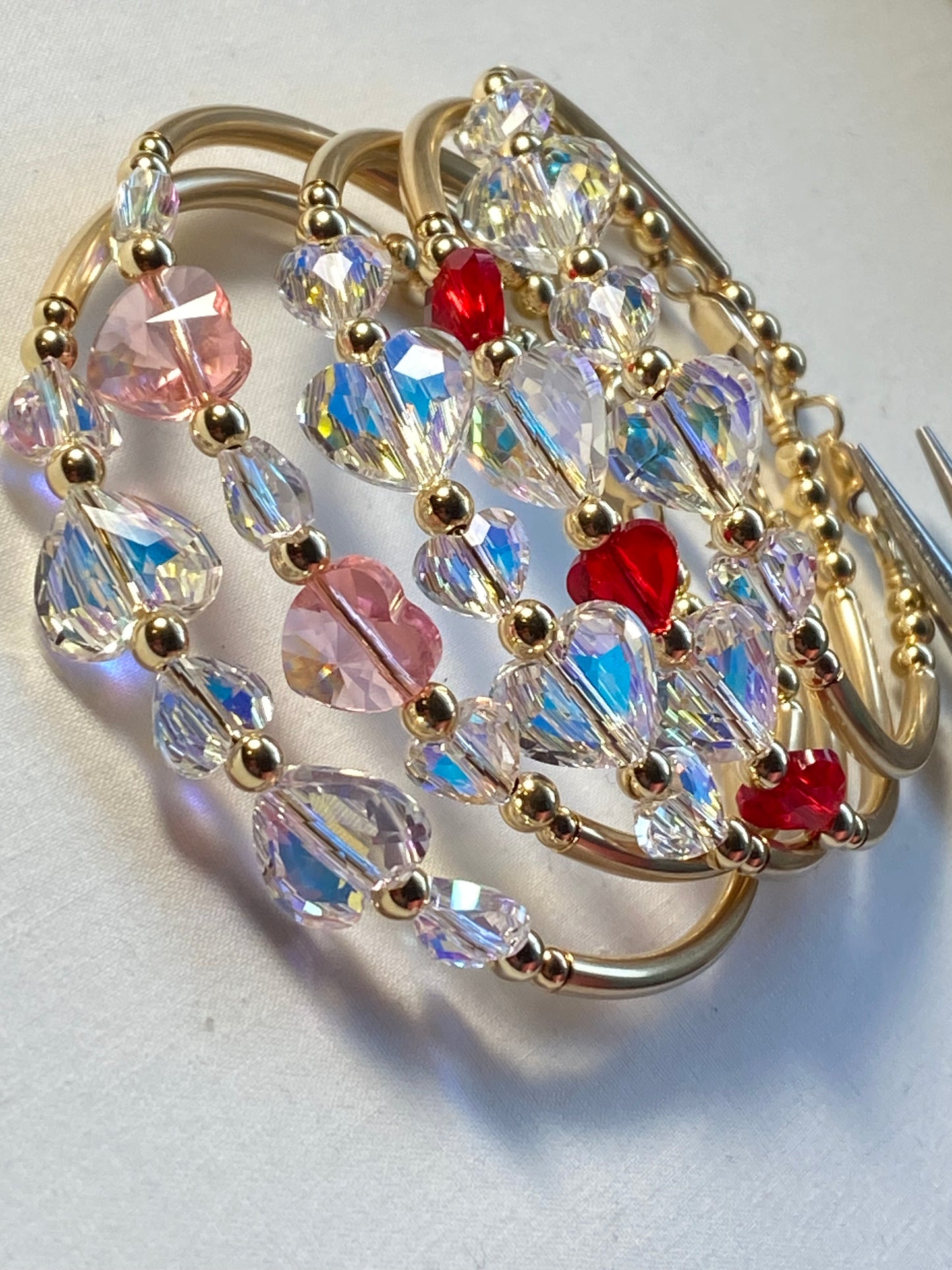 Swarovski Crystal Heart Bangle ( 3 Colors)